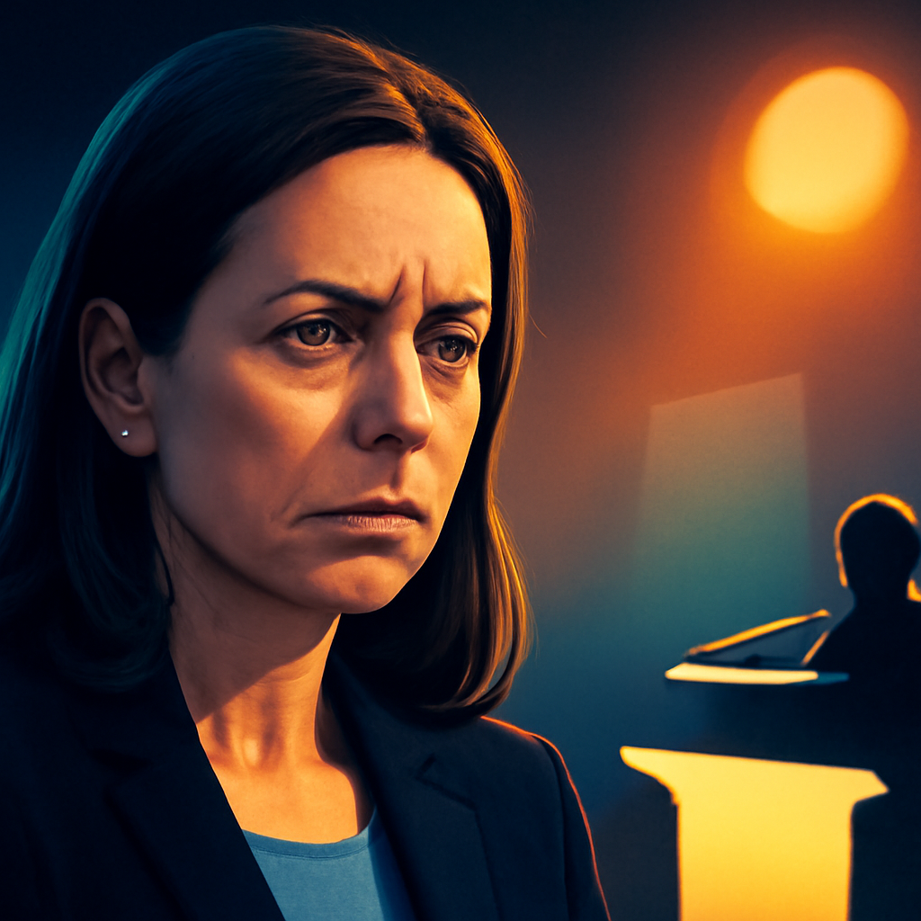 AI-generated editorial illustration for: María Corina Machado asegura que no participa en las reuniones impulsadas por Estados Unidos entre oposición y chavismo