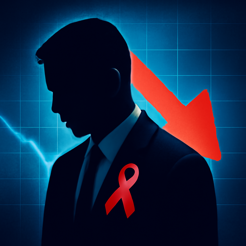 AI-generated editorial illustration for: New report reveals consequences of Trump administration's HIV/AIDS funding cuts