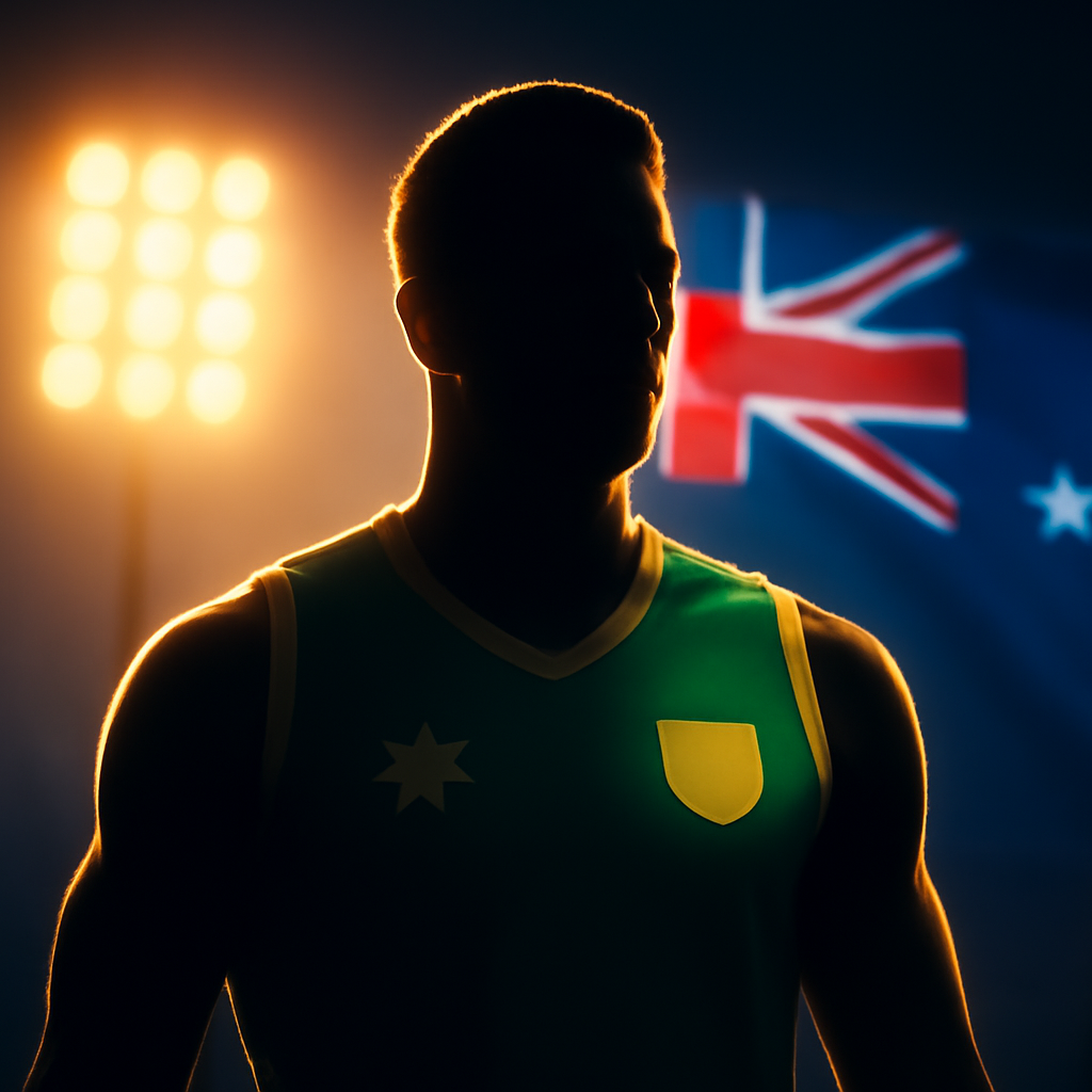 AI-generated editorial illustration for: 'The Aussies are on fire' on a night where that should've been impossible