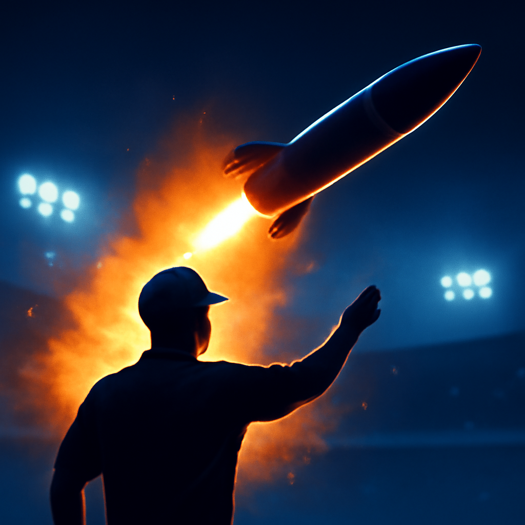 AI-generated editorial illustration for: US-Militär wehrt offenbar Raketen aus Iran ab