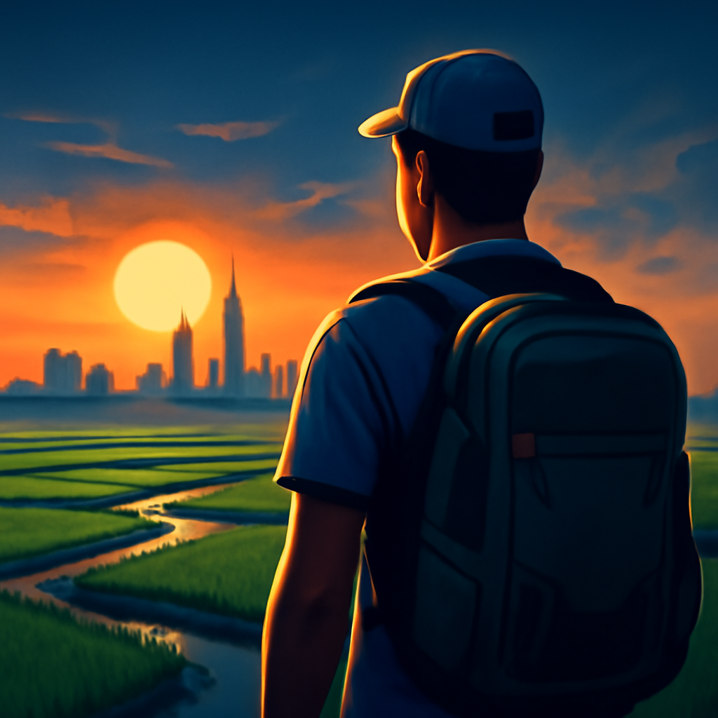 AI-generated editorial illustration for: Des nomades digitaux en quête d'une meilleure vie en Chine