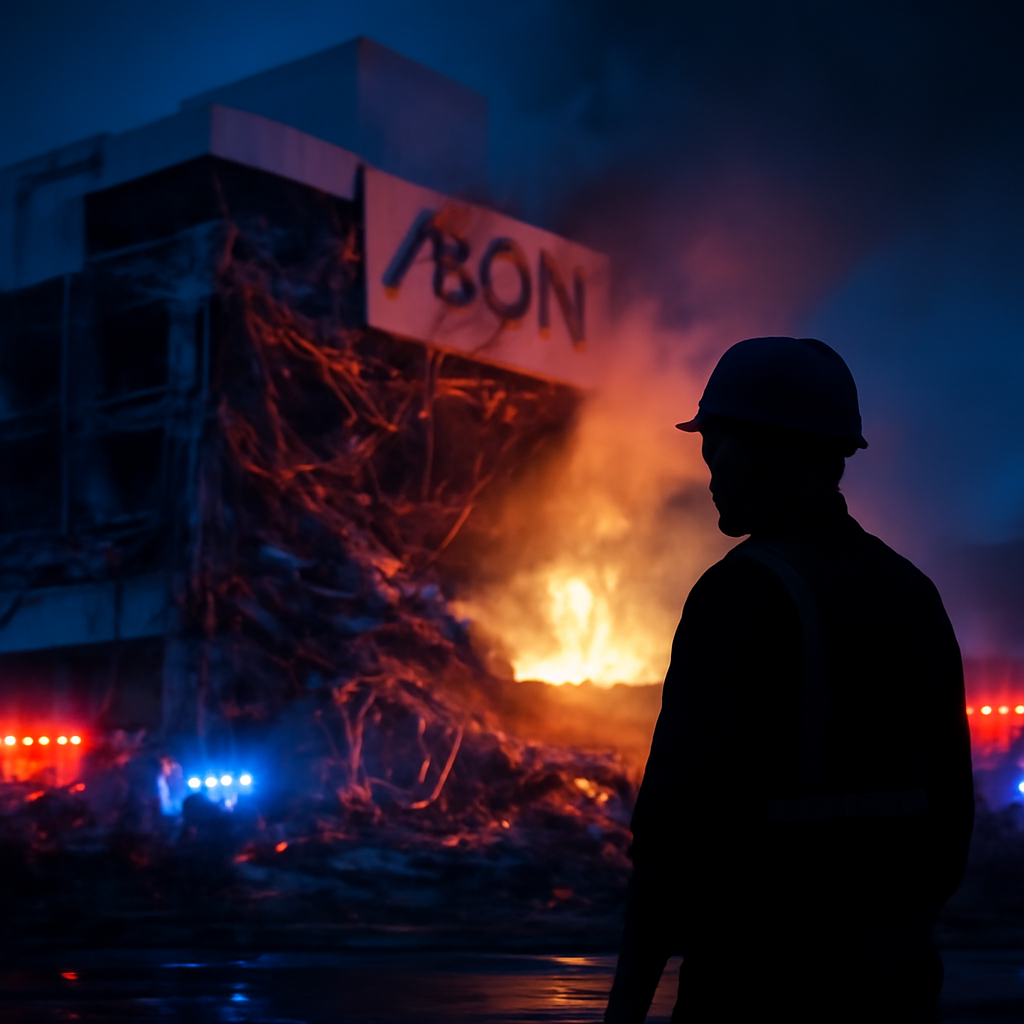 AI-generated editorial illustration for: Watch: Japanese mall explodes after magnitude 6.8 earthquake
