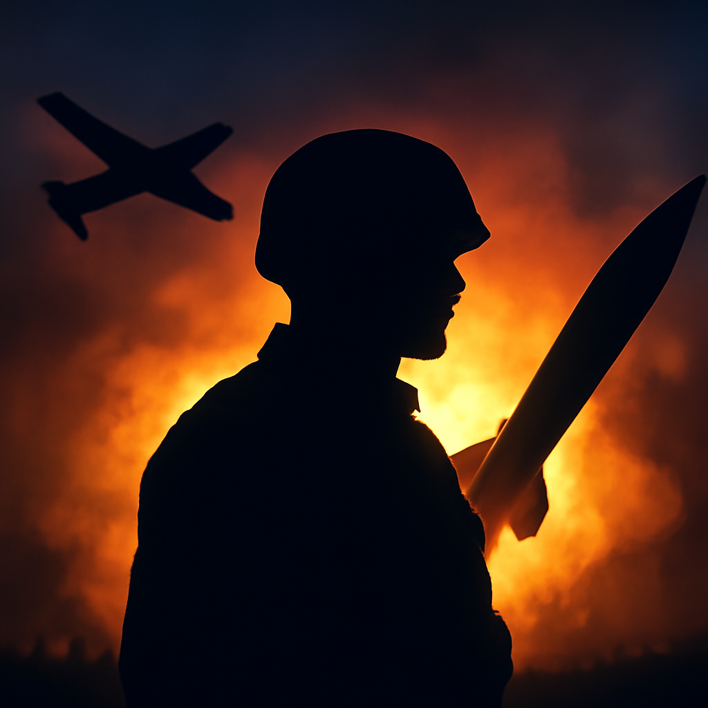 AI-generated editorial illustration for: News Wrap: Russian drone and missile attack kills 10 in Ukraine
