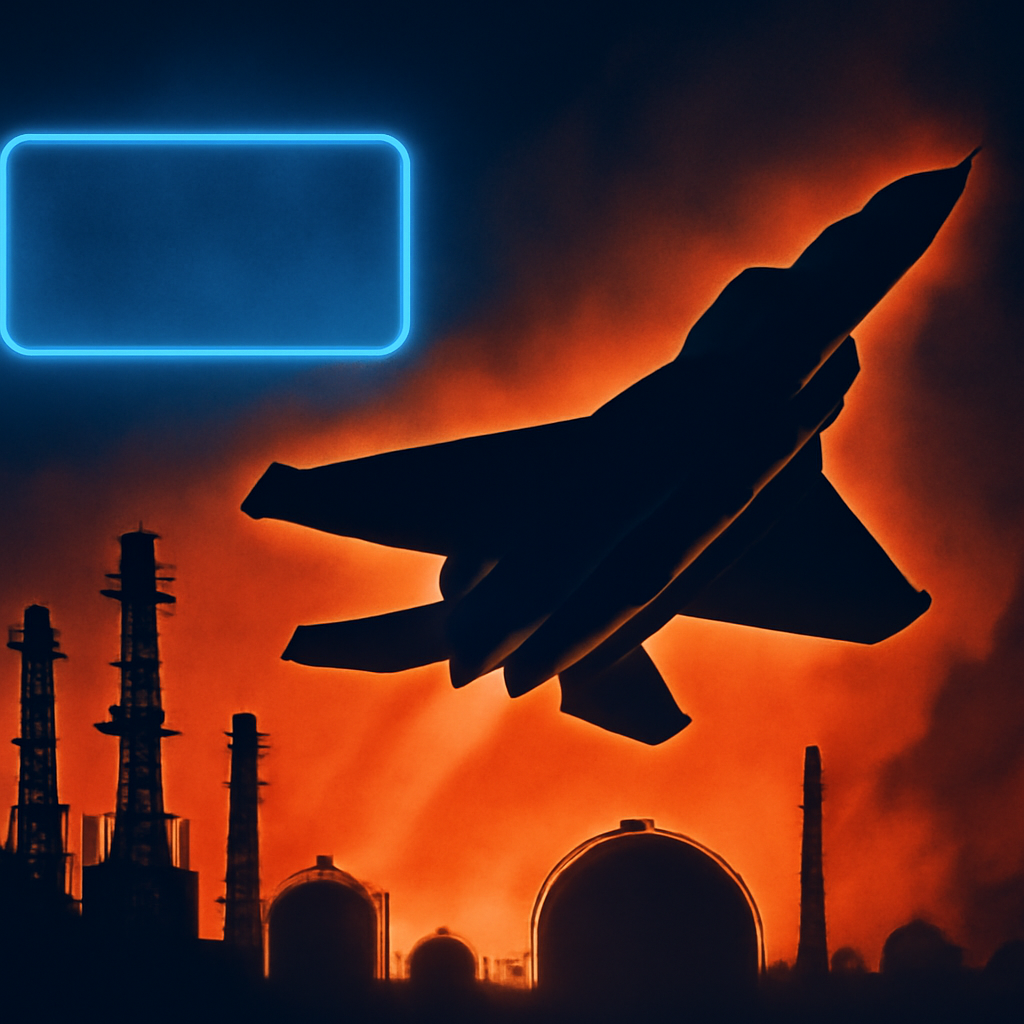 AI-generated editorial illustration for: سي بي إس نيوز: الولايات المتحدة وإسرائيل تستعدان لقصف أهداف مرتبطة بالطاقة في إيران