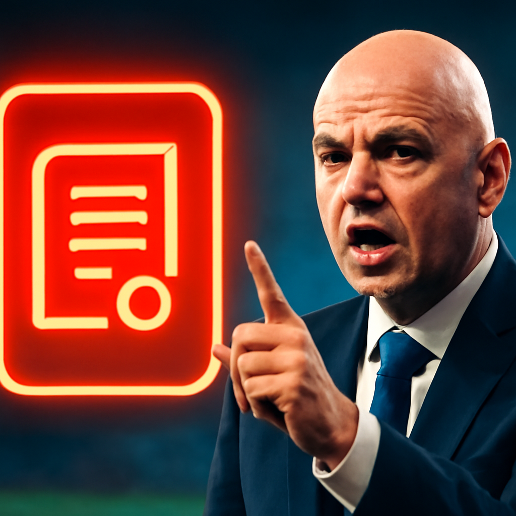 AI-generated editorial illustration for: FIFA executive lashes Infantino over sell-off plan