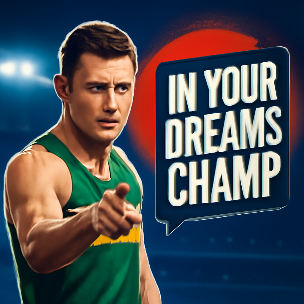 AI-generated editorial illustration for: Quick hits: Aussie walker's 'in your dreams champ' taunt before gold