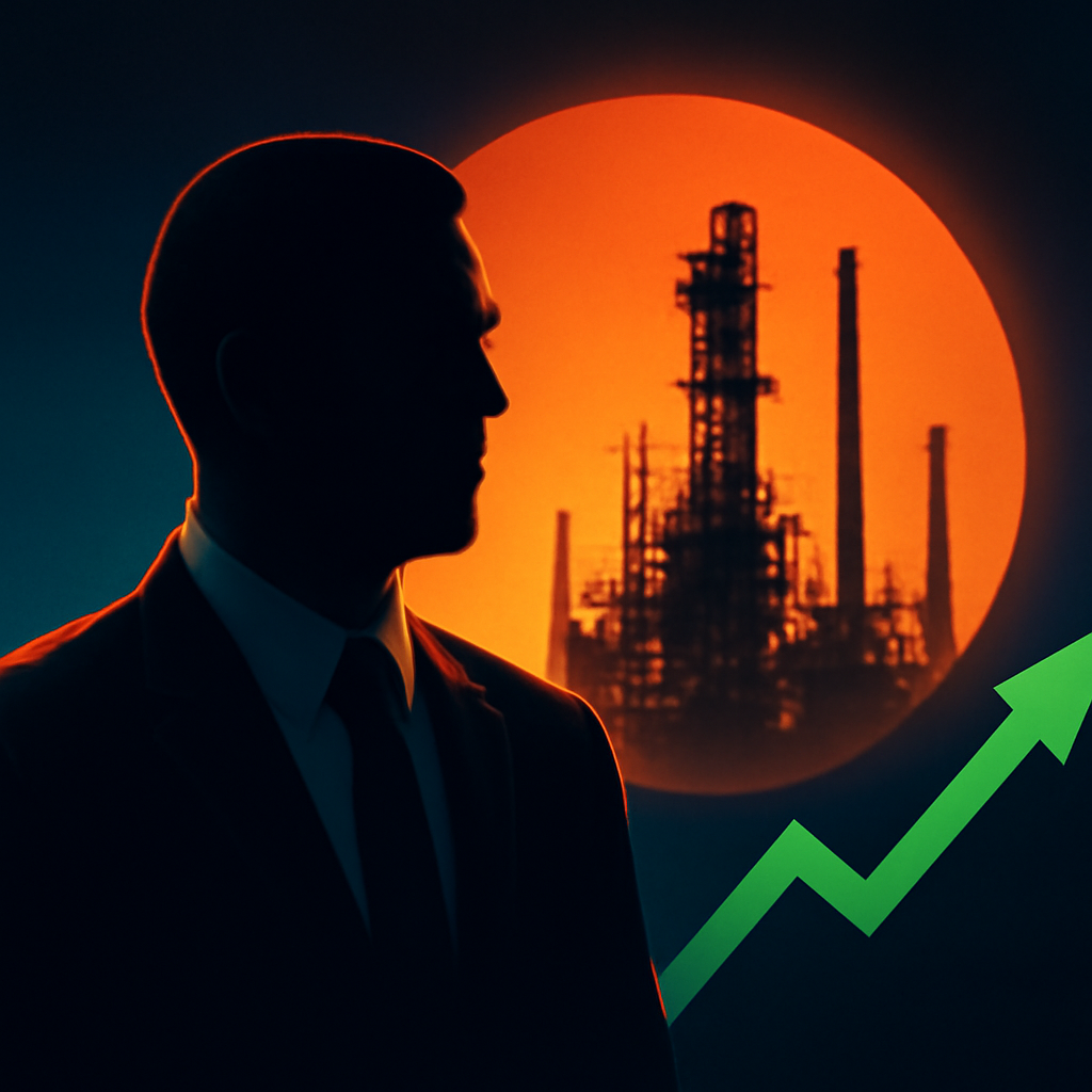 AI-generated editorial illustration for: Why is a fertiliser company building Australia's newest oil refinery?