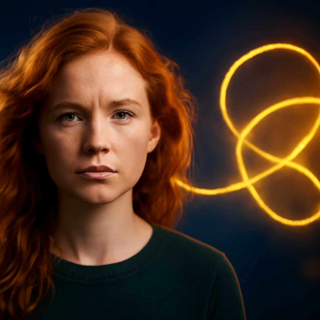 AI-generated editorial illustration for: Ginger hair portraits show unexpected 'golden thread' connecting Americans