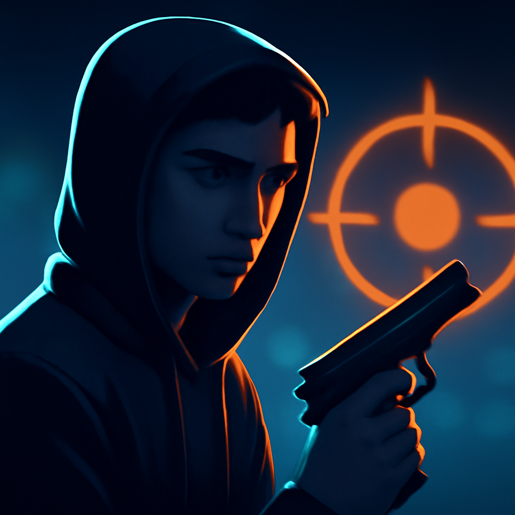 AI-generated editorial illustration for: Young guns for hire - the teenage hitmen recruited to kill across Europe