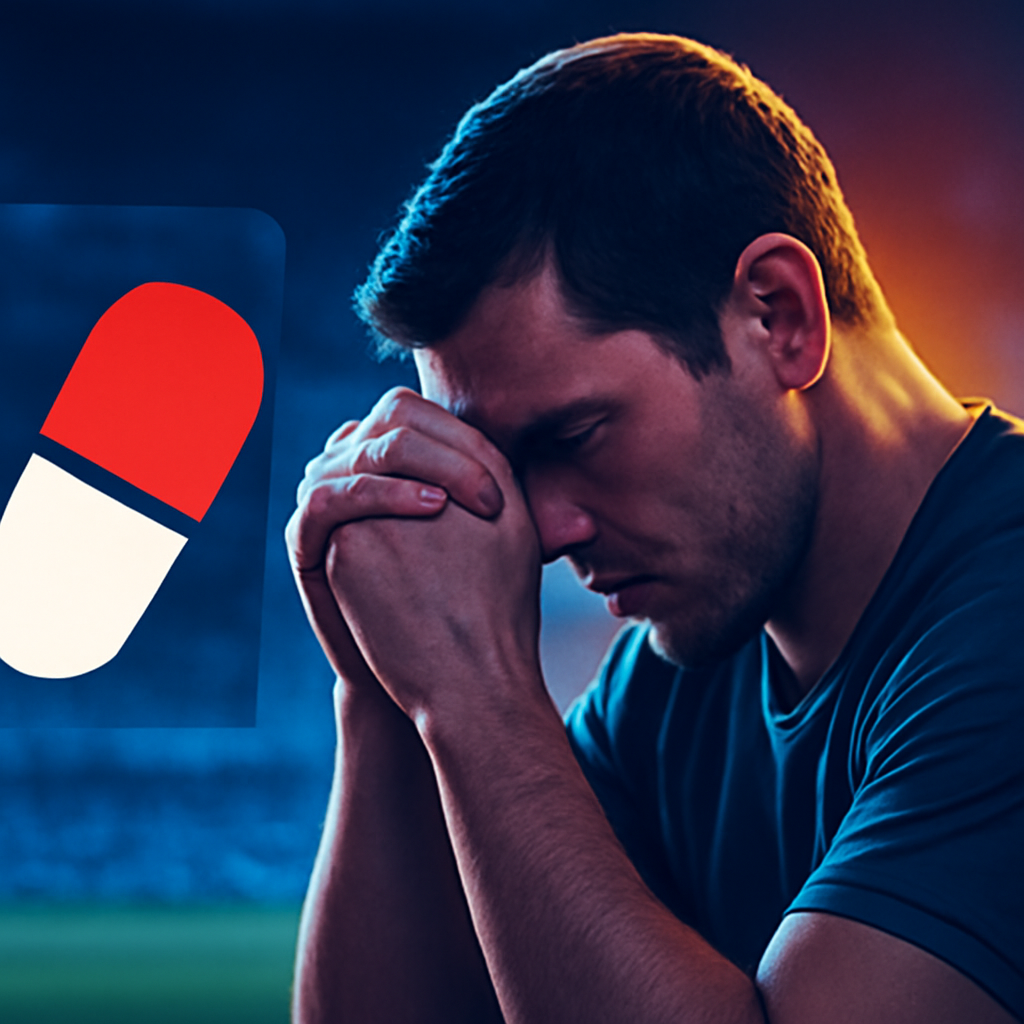 AI-generated editorial illustration for: Ex-NRL player reveals drug offers during crippling gambling addiction