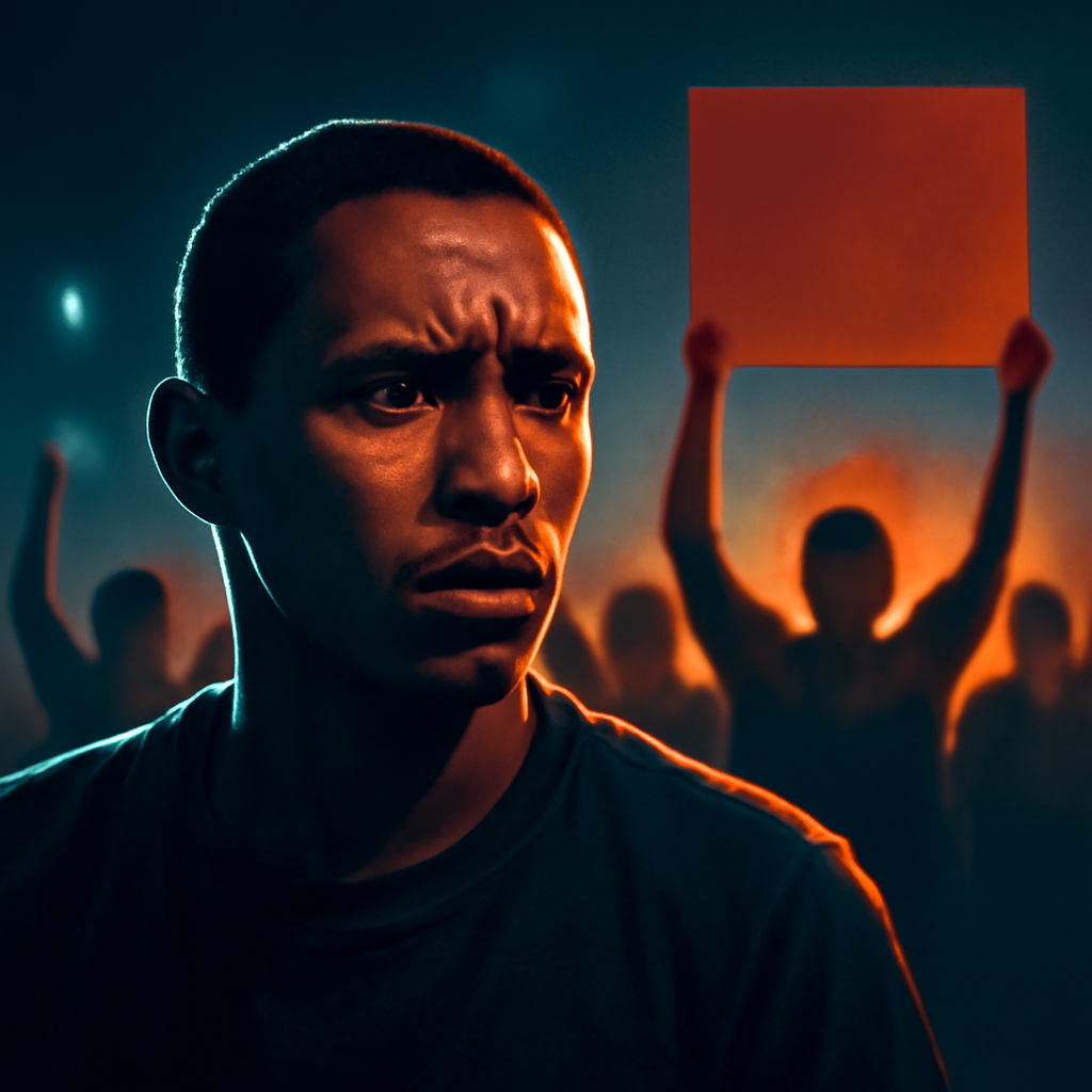 AI-generated editorial illustration for: Un grupo de migrantes se amotina en la estación migratoria de Tapachula