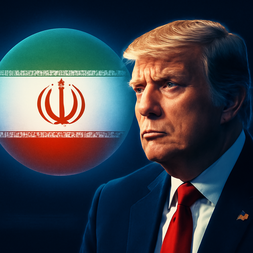 AI-generated editorial illustration for: مباشر: ترامب يعلن مفاوضات جديدة مع إيران اعتبارا من الاثنين