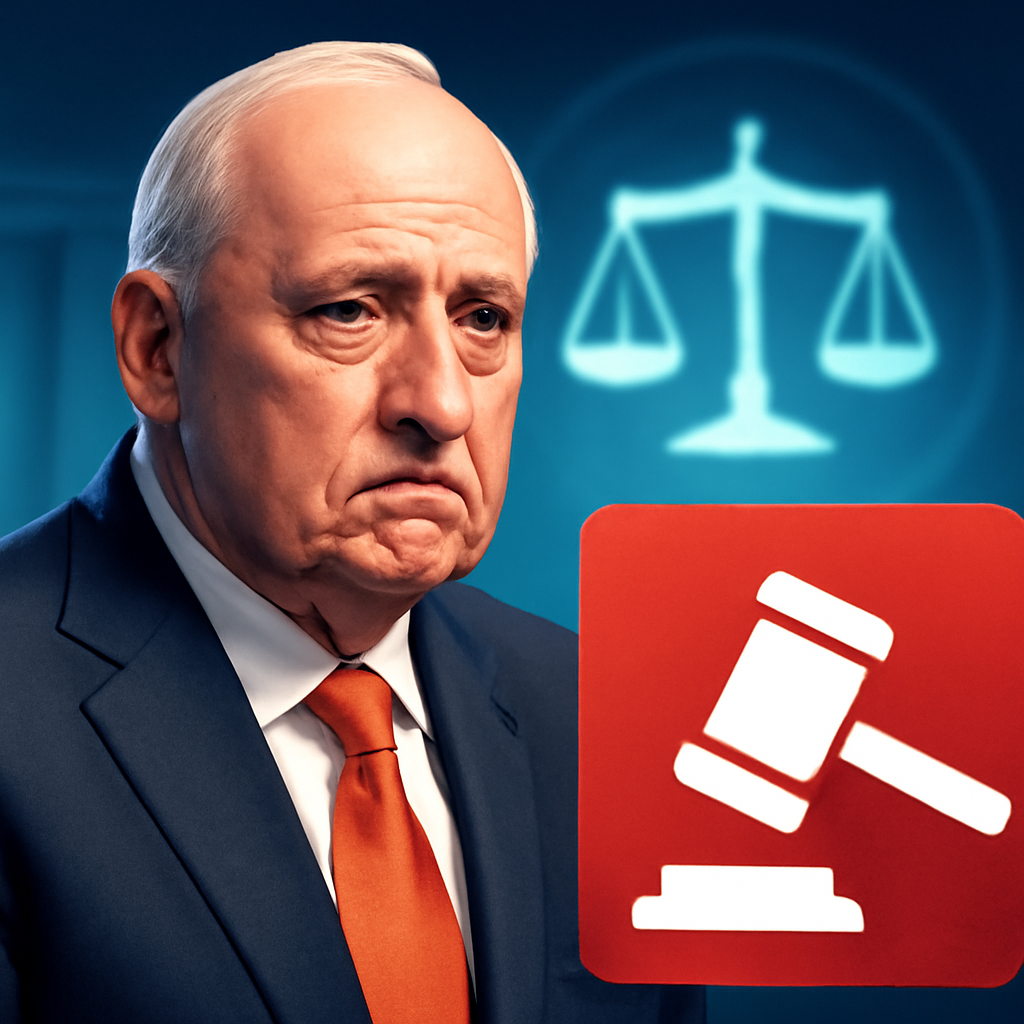 AI-generated editorial illustration for: Alan Jones indecent assault trial live updates: former broadcaster to face four months of hearings in Sydney court