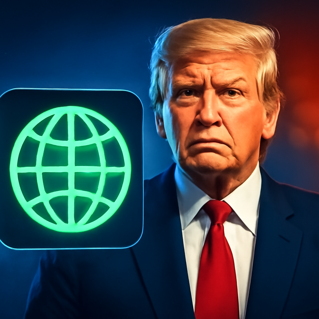 AI-generated editorial illustration for: En direct : Donald Trump annonce de nouveaux pourparlers avec l'Iran à partir de lundi
