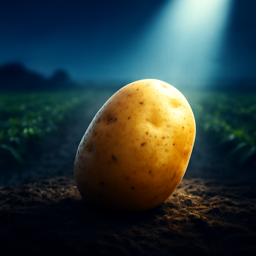 AI-generated editorial illustration for: Top End's first potato crop in decades almost ready for harvest