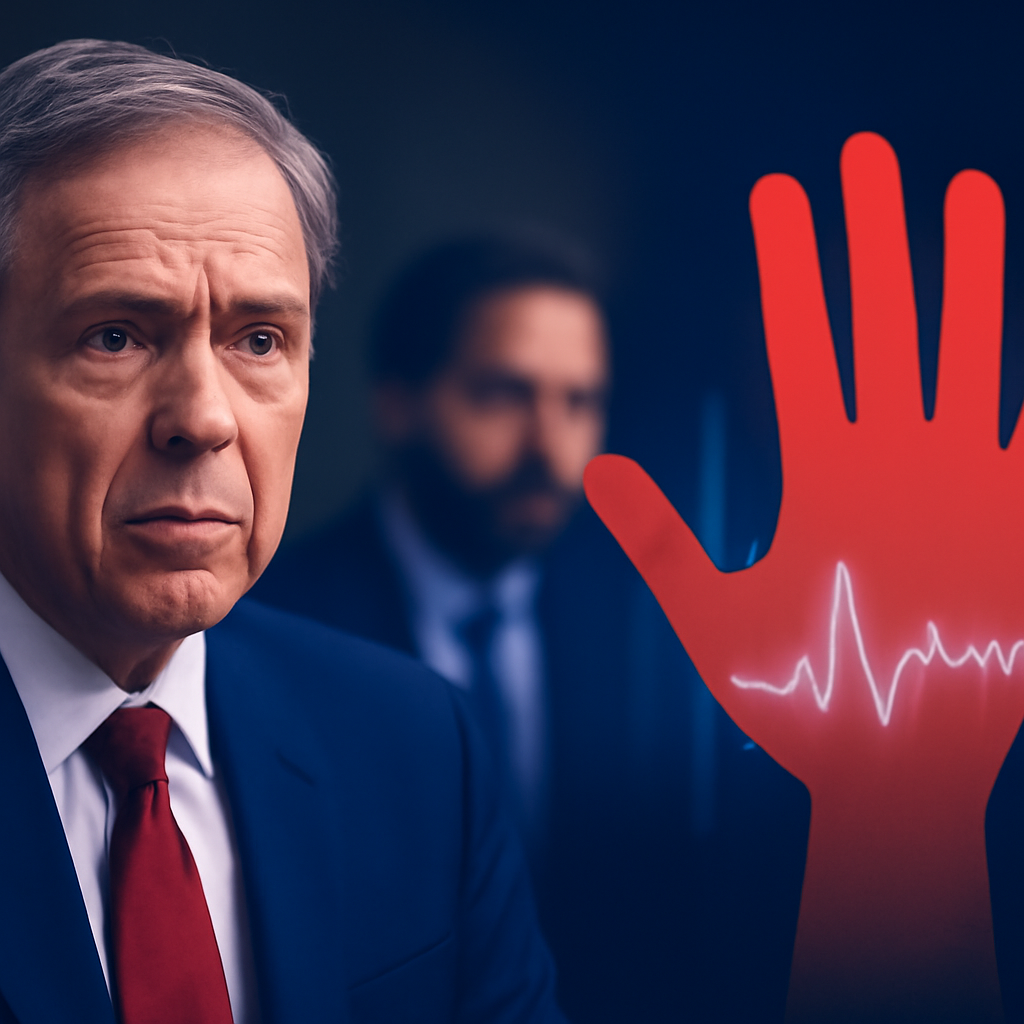 AI-generated editorial illustration for: Sen. Moreno calls on ex-son-in-law Rep. Miller to resign amid domestic abuse allegations