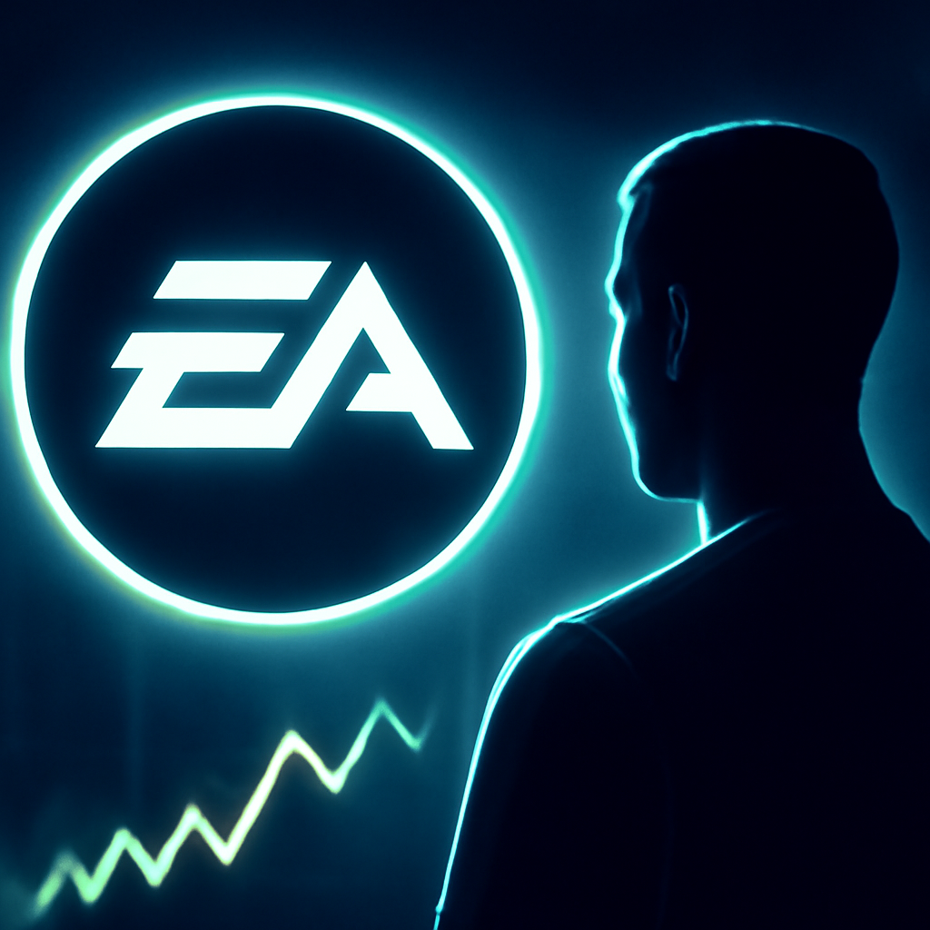 AI-generated editorial illustration for: Saudi-led group completes $55bn purchase of gaming giant EA