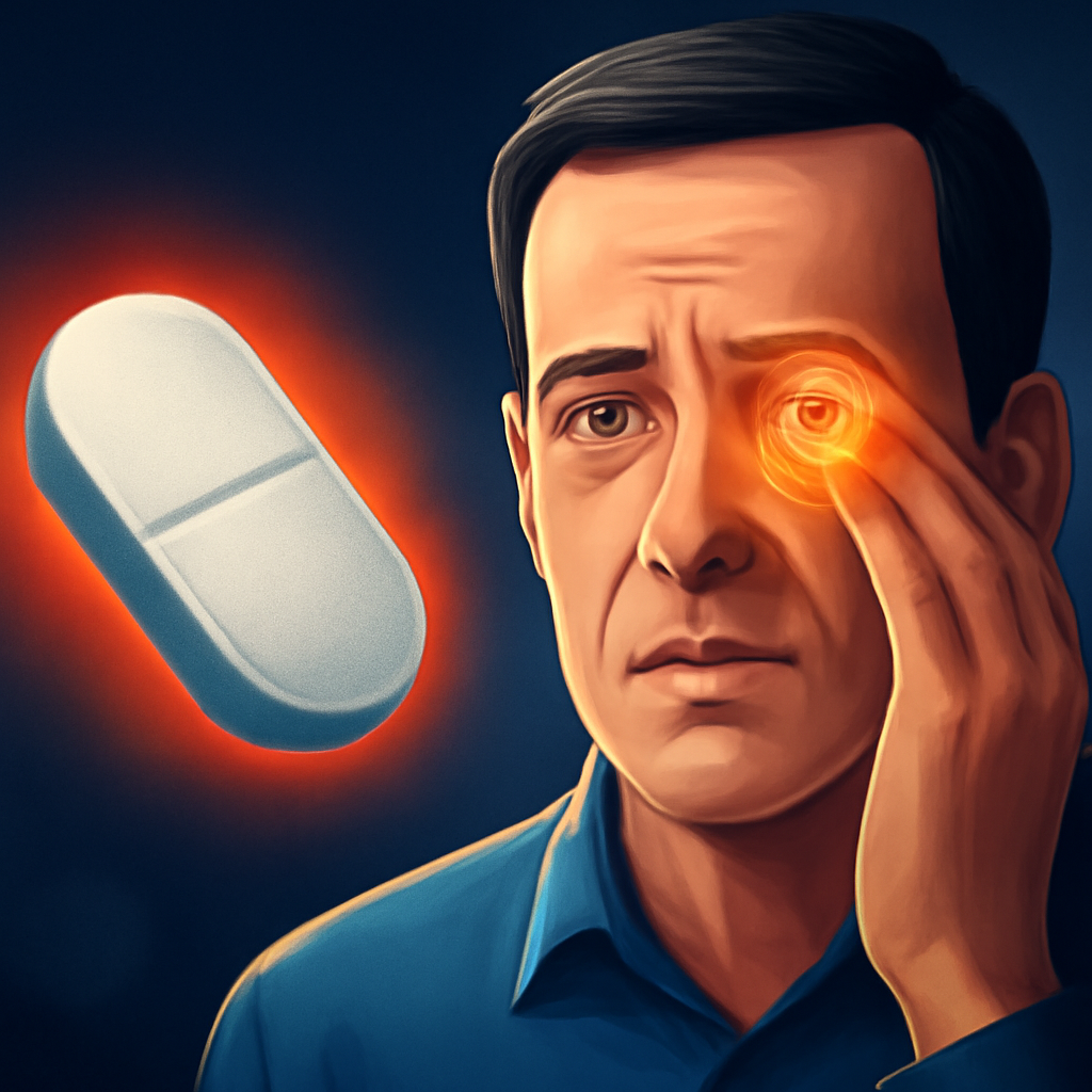 AI-generated editorial illustration for: Erectile dysfunction drug may heighten risk of eye disease, study shows
