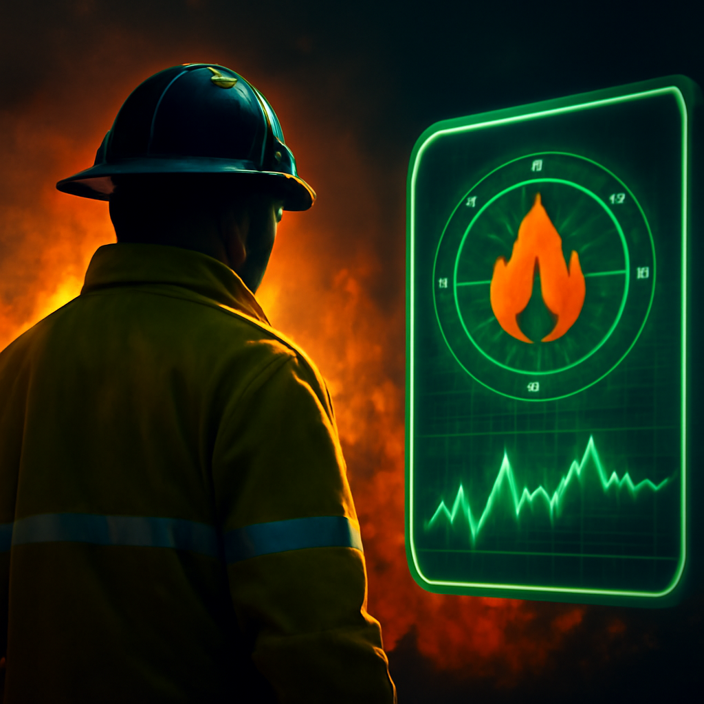 AI-generated editorial illustration for: Could tech replace firefighters in the battle against wildfires?
