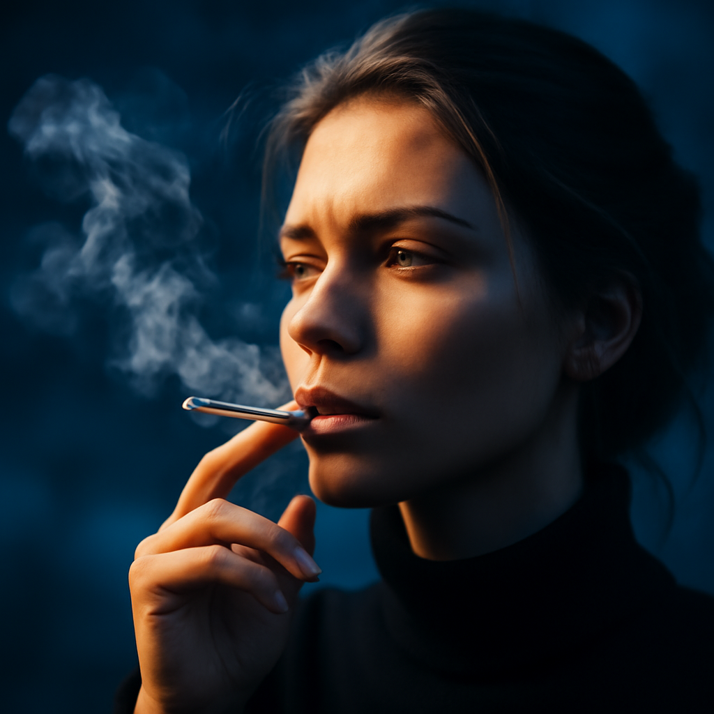 AI-generated editorial illustration for: Fashion brand Jaded has ad banned for 'glamourising smoking'