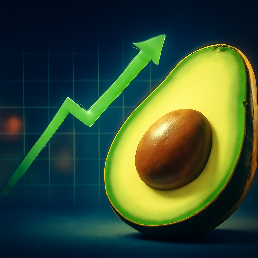 AI-generated editorial illustration for: Growers find expanding markets to save bumper avocado crop from oversupply