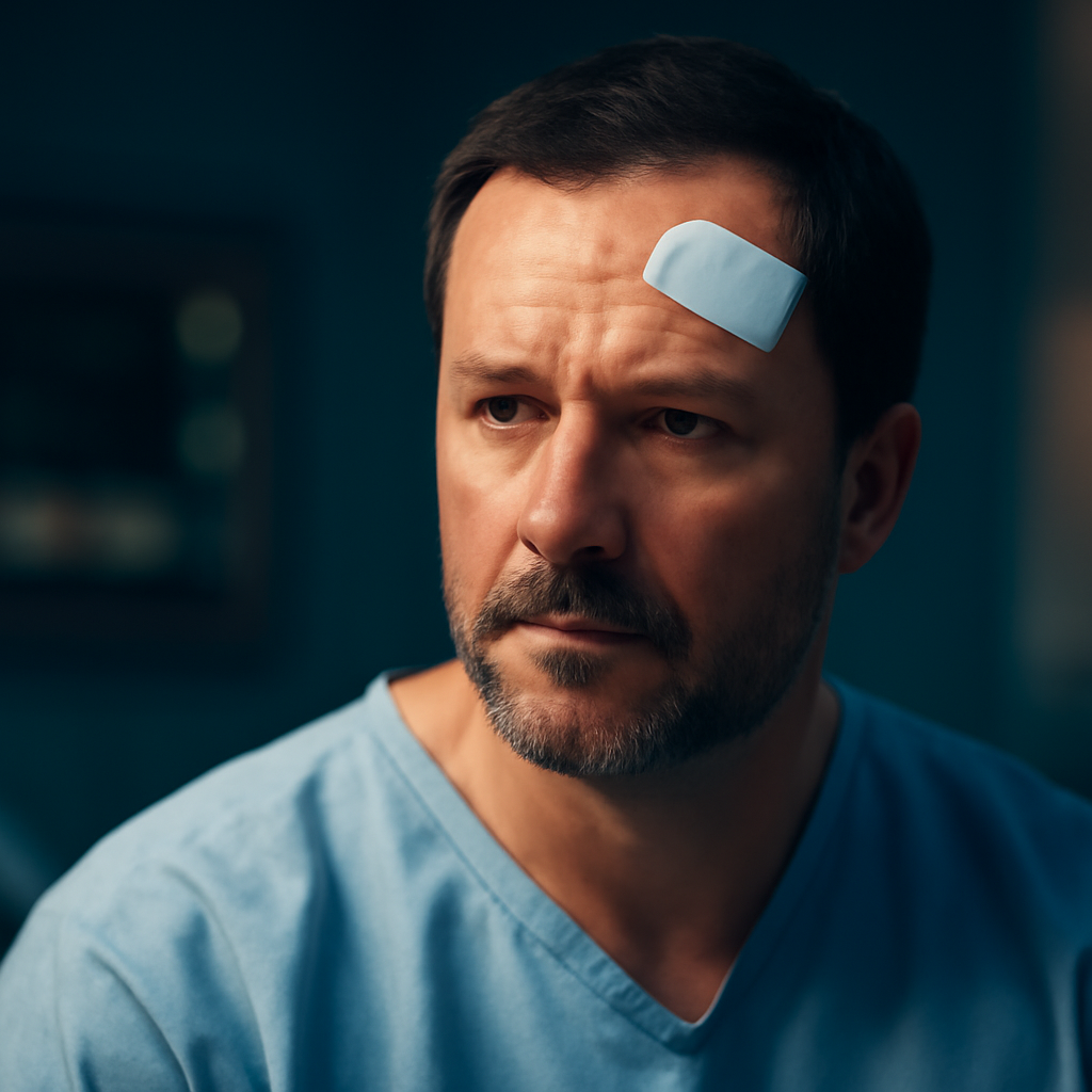AI-generated editorial illustration for: Labor MP Ed Husic taken to hospital with fractures and concussion after car accident