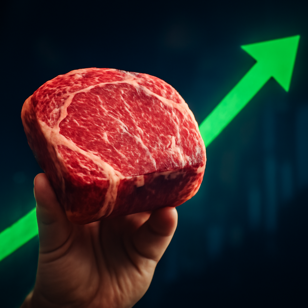 AI-generated editorial illustration for: What's causing record high US beef prices?