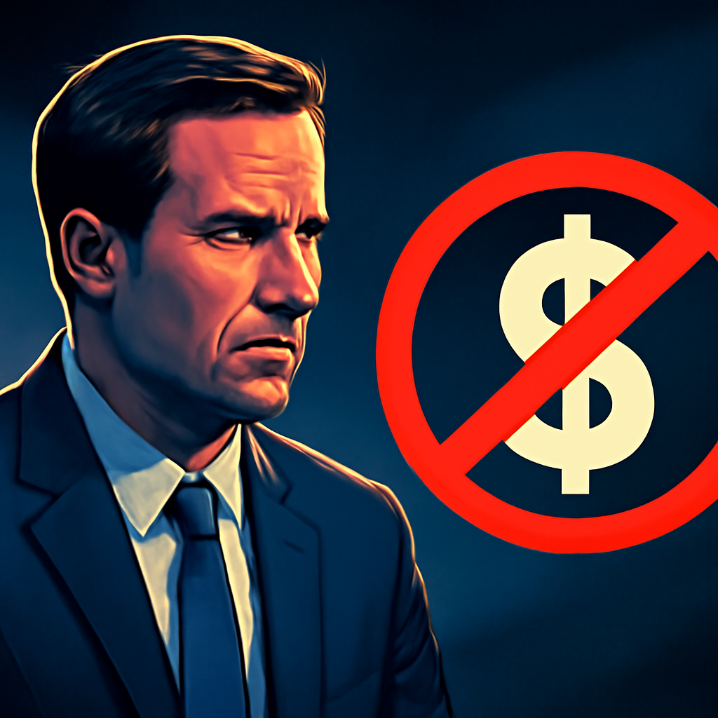 AI-generated editorial illustration for: Group pushes for ban on using campaign funds for legal fees in misconduct cases