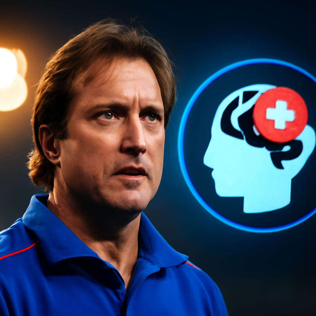 AI-generated editorial illustration for: Dogs coach says he would have signed concussion waiver to keep playing