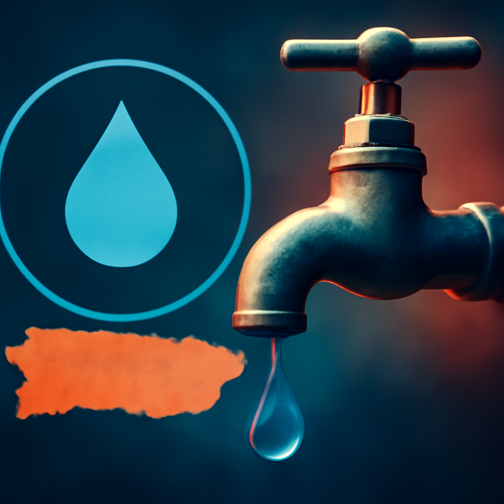 AI-generated editorial illustration for: Drought and aging infrastructure plunge Puerto Rico into a water crisis