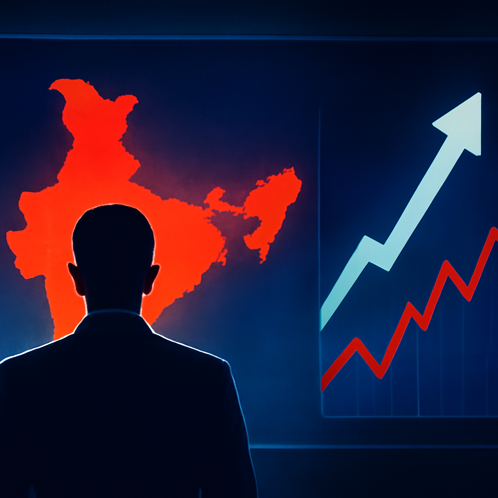 AI-generated editorial illustration for: भारत समेत 5 देशों पर 100% टैरिफ लगाएगा अमेरिका! सीनेट में बिल पास