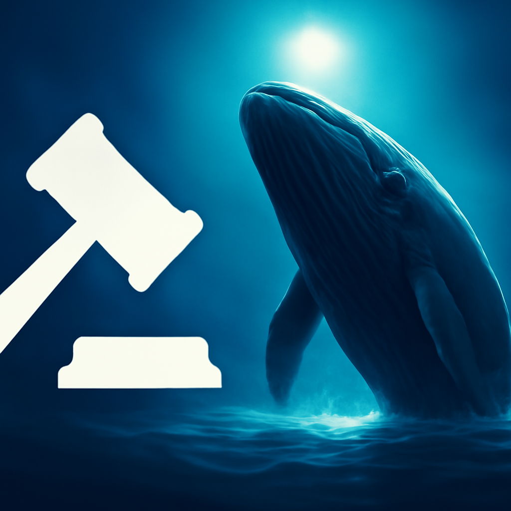 AI-generated editorial illustration for: ‘Shame is the punishment’: as Icac delves into the shadowy Reformers, ‘whales’ are coming to the surface