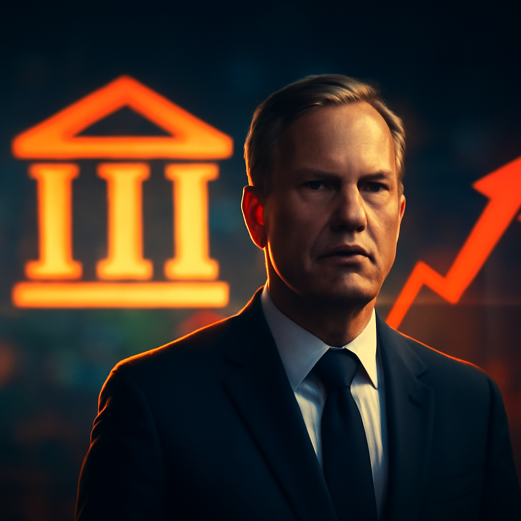 AI-generated editorial illustration for: Todd Blanche, exabogado personal de Trump, es ratificado como fiscal general de Estados Unidos