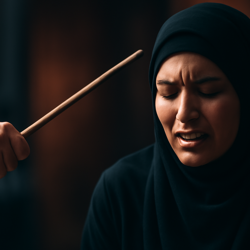 AI-generated editorial illustration for: بعد تطبيق "حد الزنا" عَلَناً على امرأة في ليبيا، ماذا نعرف عن العقوبة التي لا تزال دول إسلامية تطبقها؟