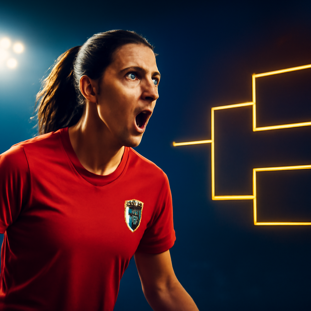 AI-generated editorial illustration for: CAN féminine 2026: l'Algérie et le Maroc filent en demi-finales et se qualifient au Mondial 2027