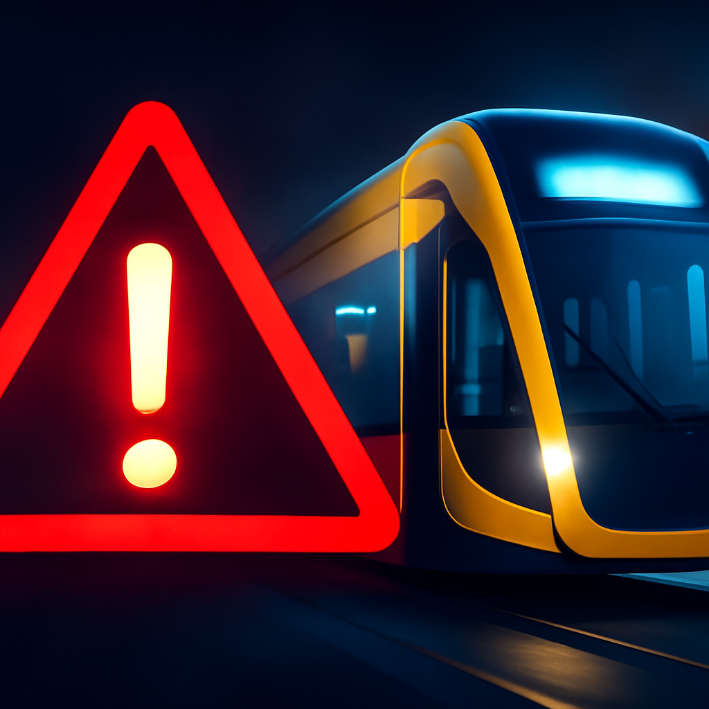 AI-generated editorial illustration for: Trams are running but the Gold Coast's light rail fight is not over