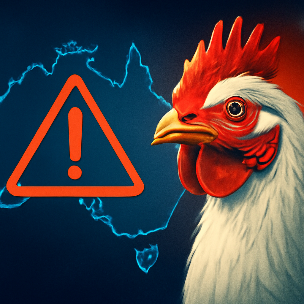 AI-generated editorial illustration for: Australia news live: bird flu detected on Murray-Darling basin ‘should be ringing alarm bells’, expert says