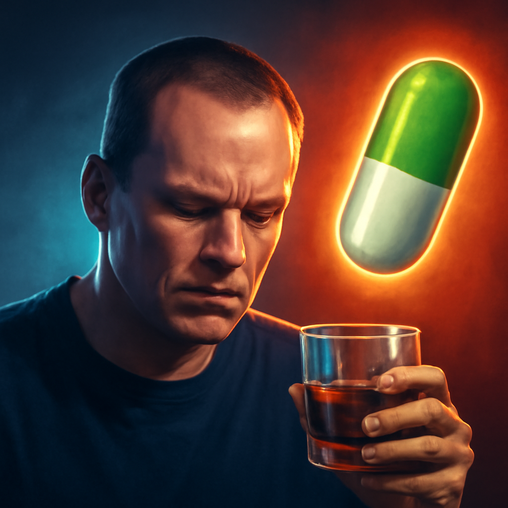 AI-generated editorial illustration for: How weight-loss medication is changing relationships with alcohol