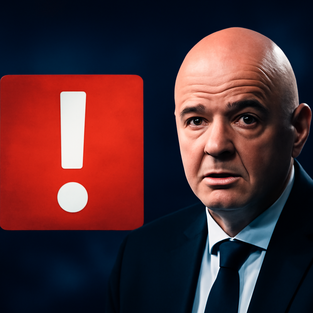 AI-generated editorial illustration for: FIFA warns against 'concerted effort' to undermine Gianni Infantino