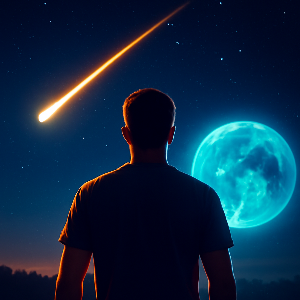 AI-generated editorial illustration for: How to spot the Perseid meteor shower, a summer light show that promises to dazzle