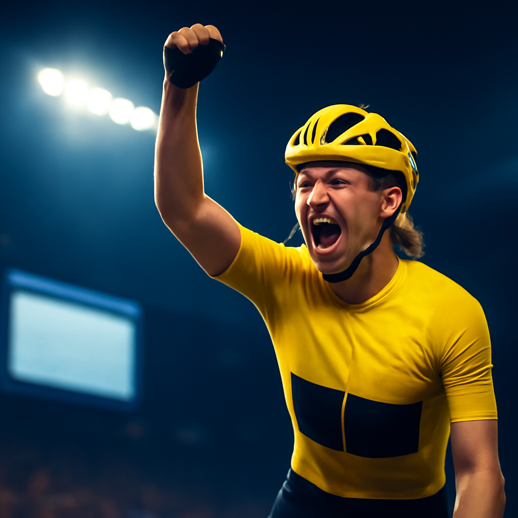 AI-generated editorial illustration for: Demi Vollering wins Tour de France for the 2nd time