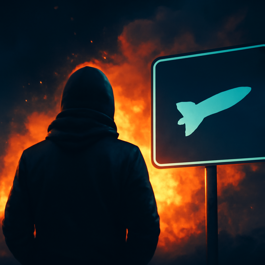AI-generated editorial illustration for: En direct : de nombreuses explosions entendues à Kiev après une alerte aux missiles
