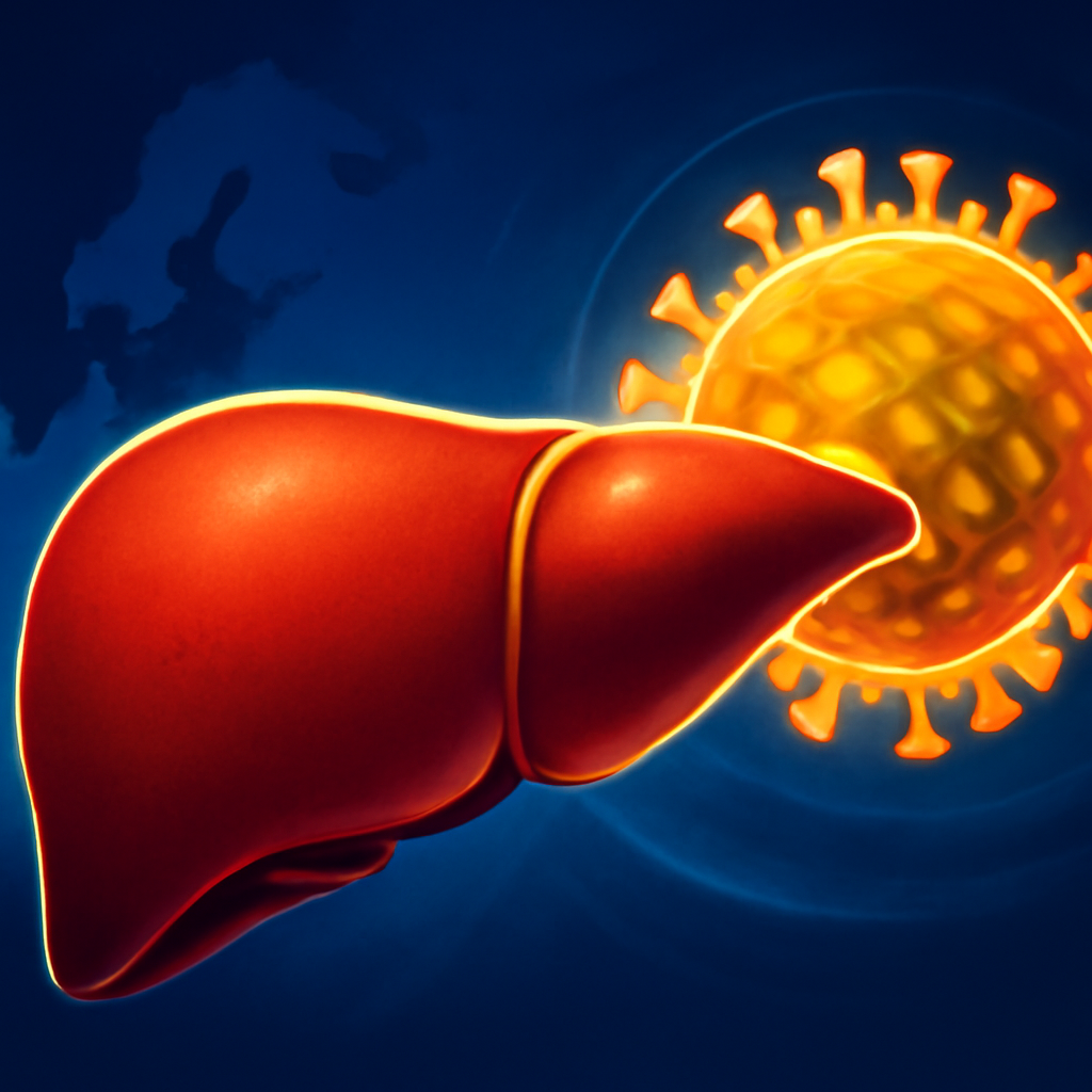 AI-generated editorial illustration for: England set to eliminate hepatitis C