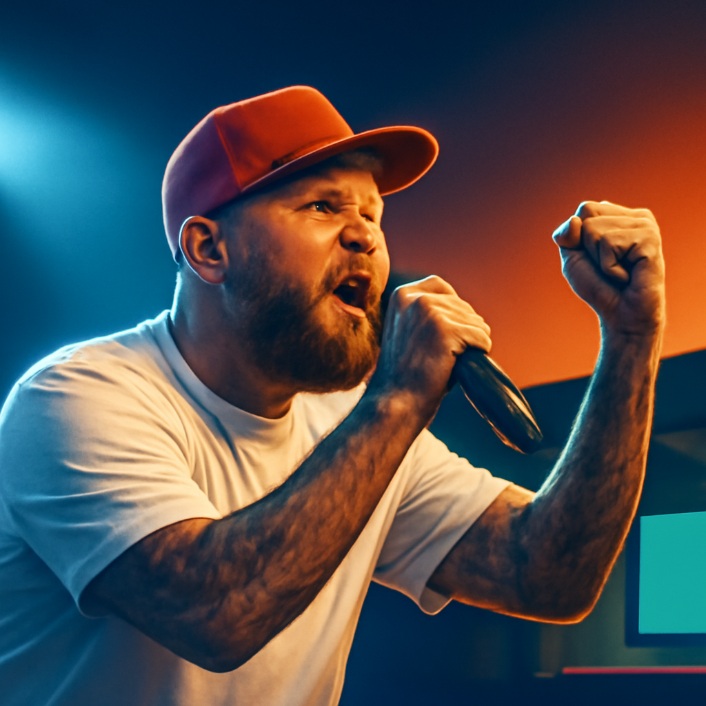 AI-generated editorial illustration for: Limp Bizkit return to headline loud and proud Aussie festival