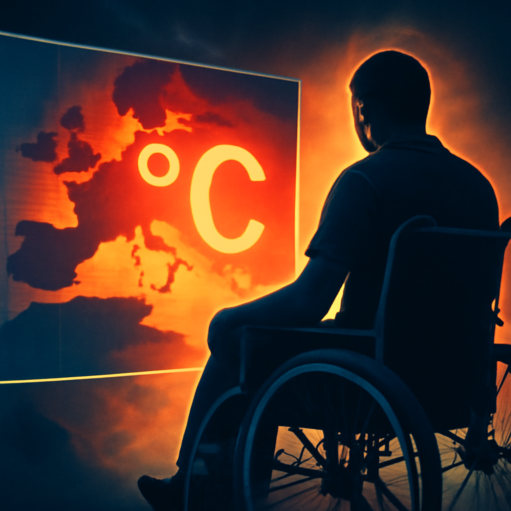 AI-generated editorial illustration for: Disabled in a heatwave: 'We're talking about survival'