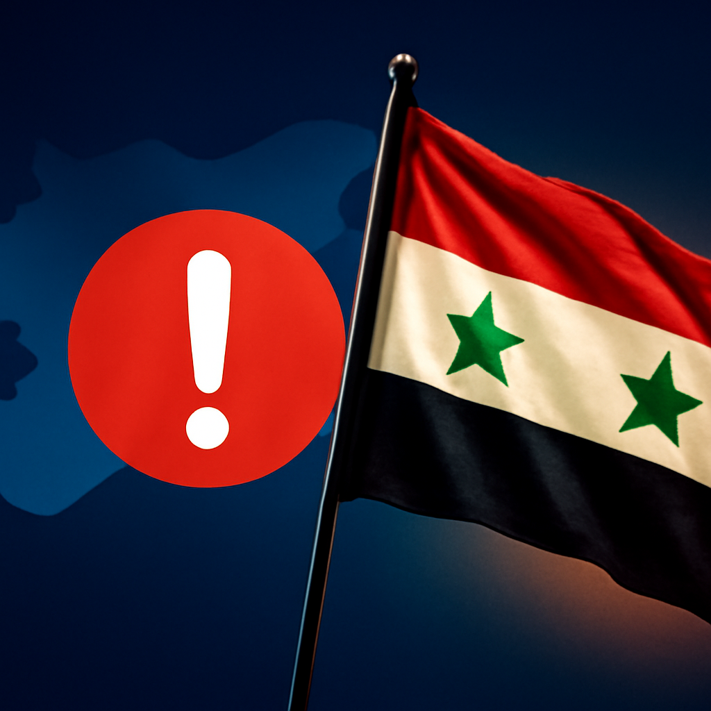 AI-generated editorial illustration for: Siria condena el reconocimiento de Colombia de la soberanía israelí sobre los Altos de Golán