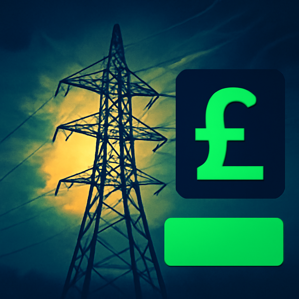 AI-generated editorial illustration for: First 'pounds for pylons' energy bill discount sites revealed