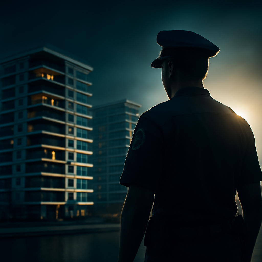 AI-generated editorial illustration for: These seaside apartments were a ghost city - then police say scammers moved in