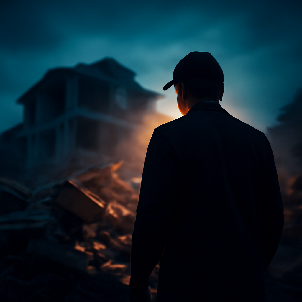 AI-generated editorial illustration for: “No se quieren ir”: los pueblos que quedaron en pie entre los escombros del terremoto en Colombia