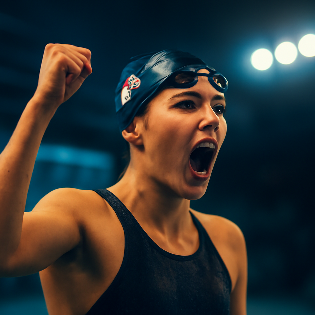 AI-generated editorial illustration for: Teen Italian star breaks world record for second time this week